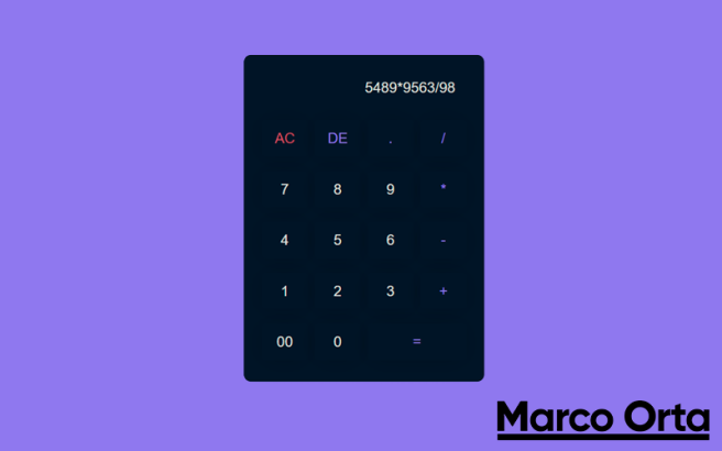 Crea una calculadora usando solo Javascript