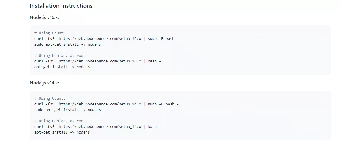 Instrucciones de instalación de Node.js en Ubuntu. Instrucciones de instalación de Node.js en Ubuntu.