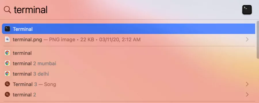 Abrir el terminal de macOS. Abrir el terminal de macOS.
