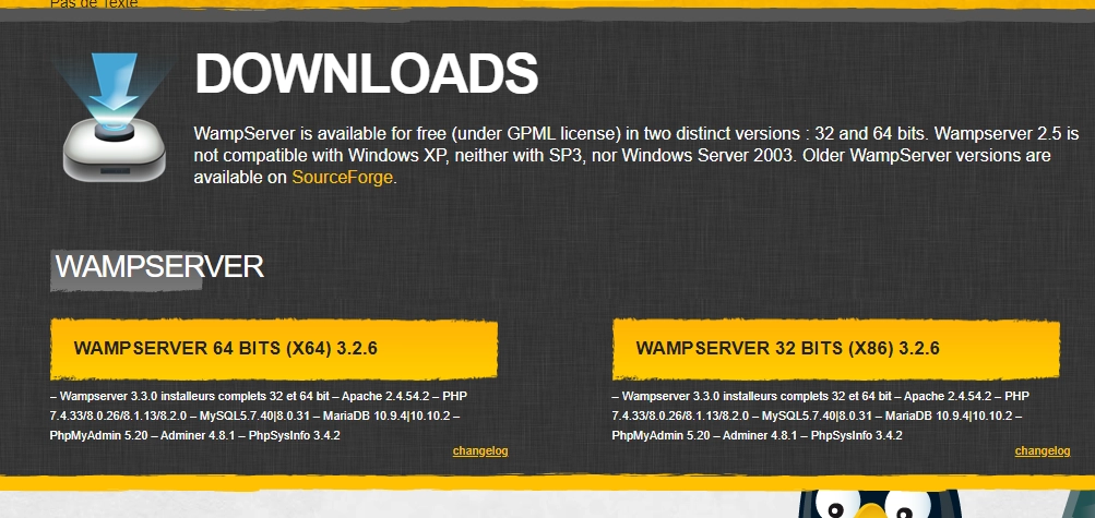 Página Oficial de Instalación WAMP Server Página Oficial de Instalación WAMP Server