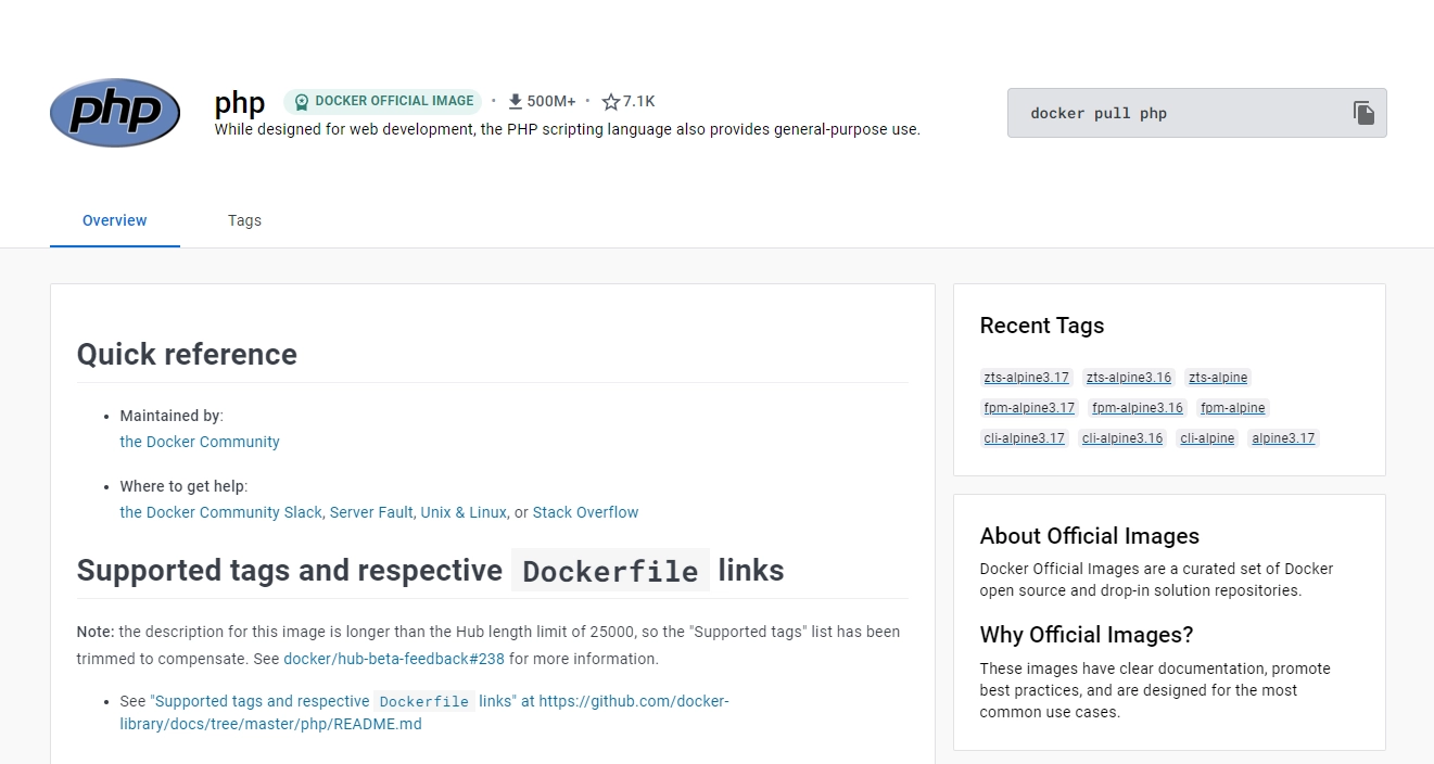Página Oficial de Instalación de PHP en Docker Página Oficial de Instalación de PHP en Docker