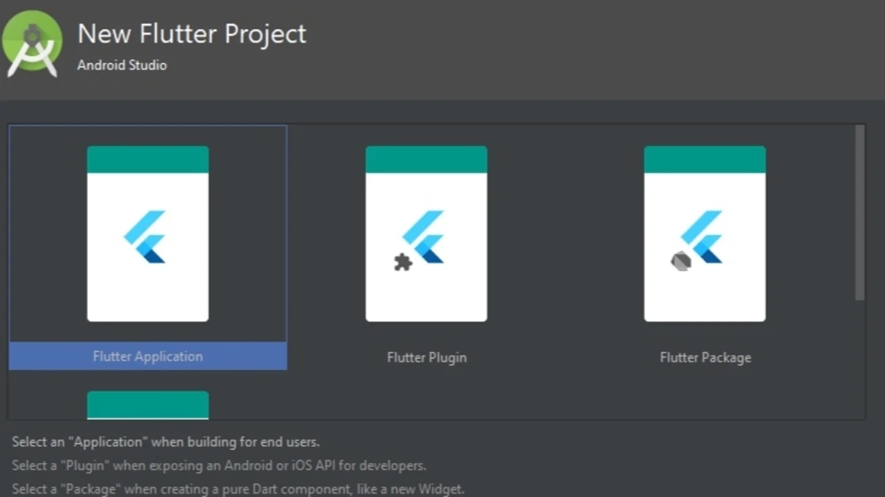 Ejemplo de un nuevo proyecto de Flutter en Android Studio Ejemplo de un nuevo proyecto de Flutter en Android Studio